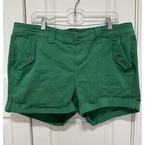 TORRID Green Stretch Twill Shorts Mid-Rise Plus Size 18 Casual Summer Cotton